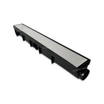 Ralo Linear 6x50 Inox modelo Oculta Coletor Preto Sequencial Saídas de 40mm Ralo Linear 6x50 Inox modelo Oculta Coletor Preto Sequencial Saídas de 40mm