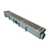 Ralo Linear 6x50 Inox modelo Tradicional com Tela Coletor Cinza Sequencial Saídas de 40mm