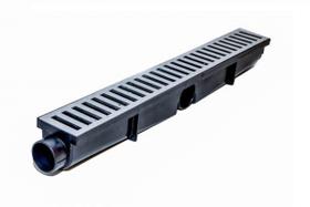 Ralo Linear 6x50 modelo Grelha Aluminio com Coletor Preto - Ficone Reis