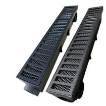 Ralo Linear Alumínio 8x100 Preto Fosco com Tela 2 modulos