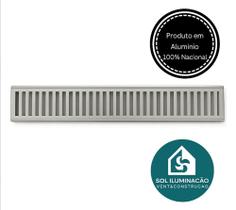 Ralo Linear Alumínio Escovado 15x100 C/ Suporte Acvent
