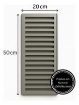 Ralo Linear Alumínio Escovado 20x50 C/suporte Área Externa