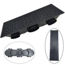 Ralo Linear Borda de Piscina Alumínio Preto Fosco Dubai 15x50 Modular 11 saídas