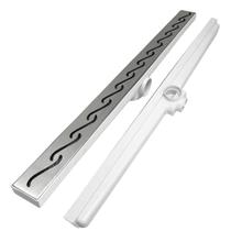 Ralo Linear Box de Banheiro 5x70 Inox 304 Tela e Coletor Plástico Saída 40mm