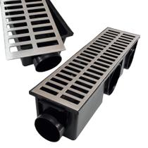 Ralo Linear Coletor Continuo Modular 15x50 Grelha Alumínio