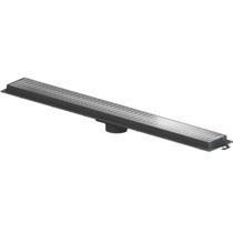 Ralo Linear Com Grelha De Inox Polido Retangular PVC Cinza Escoamento Despejo Água Esgoto 50cm Tigre