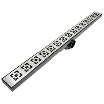 Ralo Linear de Banheiro 5cm x 70cm Dubai Col Preto Tela