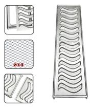 Ralo Linear Elite Znubi Grelhas 15x100cm Alumínio Anti Inseto Retangular
