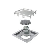 Ralo Linear Elleve Square 209 15x15 com Tampa Oculta