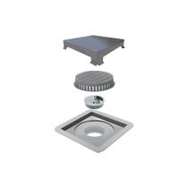 Ralo Linear Elleve Square 7342 10x10 com Tampa Inox