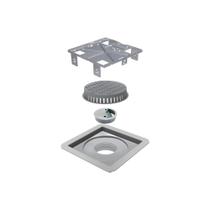 Ralo Linear Elleve Square 7343 10x10 com Tampa Oculta