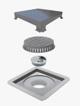 Ralo Linear Elleve Square Tampa Inox 10x10cm Linear