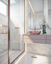 Ralo Linear Elleve Tiny PVC 25Cm Acabamento Inox Gold Linear Ralo Linear Elleve Tiny PVC 25Cm Acabamento Inox Gold Linear