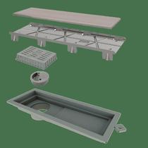 Ralo Linear Elleve Tiny PVC 25Cm Acabamento Inox Oculto Linear Ralo Linear Elleve Tiny PVC 25Cm Acabamento Inox Oculto Linear