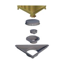 Ralo Linear Elleve Vertex Triangular 5210 16x16x22 com Tampa Gold