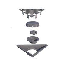 Ralo Linear Elleve Vertex Triangular Oculto 100mm