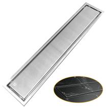 Ralo Linear Embralumi Oculto Invisível Piso Aço Inox 50x10cm