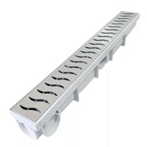 Ralo Linear Grelha Inox Modulos Encaixáveis Piscina 6x50