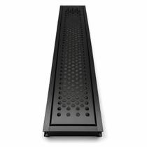 Ralo Linear Grelha Perfurada Preta 15x50 Inox Área Externa JJM Black para Quintal Varanda Gourmet Ralo Linear Grelha Perfurada Preta 15x50 Inox Área Externa JJM Black para Quintal Varanda Gourmet