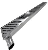 Ralo Linear Industrial Inox Com Coletor De Resíduos 80cm Ralo Linear Industrial Inox Com Coletor De Resíduos 80cm