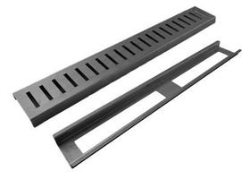 Ralo Linear Infinito com Grelha Vazada 6x120cm Com Aba Ralo Linear Infinito com Grelha Vazada 6x120cm Com Aba
