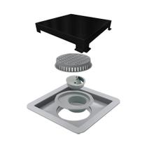 Ralo Linear Inox 15 cm x 15 cm Square Black Matte
