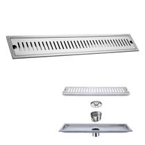 Ralo Linear Inox 60cm Banheiro Anti Odor Anti Inseto Area Externa Lavabo Jardim Quintal Resistente Higienico Grelha Ralo Linear Inox 60cm Banheiro Anti Odor Anti Inseto Area Externa Lavabo Jardim Quintal Resistente Higienico Grelha