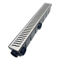 Ralo Linear Inox 6x50 Raio com Tela Coletor Preto Sequencial Ralo Linear Inox 6x50 Raio com Tela Coletor Preto Sequencial
