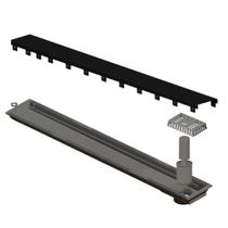 Ralo Linear Inox 75 cm Saída Extremidade Black Matte Versatile