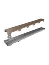 Ralo Linear Inox Bronze Brilhante 100 cm