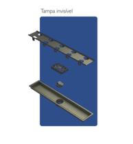 Ralo Linear Inox Clean Selmetal 80 cm Tampa Invisível RLI800