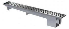 Ralo Linear Modulável Cinza C/ Grelha Cromada 50 Cm Herc