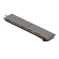 Ralo Linear Novii Pvc Seco 50Cm Acabamento Tampa Cinza Ralo