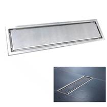 Ralo Linear Oculto 20cm Invisivel Aço Inox Anti Odor Anti Inseto Banheiro Lavabo Resistente Seguro Higienico