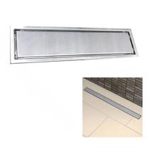 Ralo Linear Oculto 50cm Aço Inox Invisivel Banheiro Lavabo Anti Odor Anti Inseto Seguro Resistente Higienico