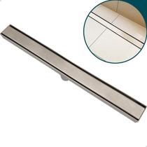 Ralo Linear Oculto 5x90cm Invisível Banheiro Inox Oculto 2 em 1 Tampa Escovada Ou Piso Porcelanato Ralo de Banheiro Lavabo Grelha 90cm