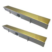 Ralo Linear Oculto Dourado 6x100cm Com tampa Aco Inox Fineza