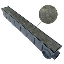 Ralo linear oculto invisivel para colar piso 6x50cm cinza 1un