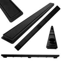 Ralo Linear Oculto Preto Fosco 5cm x 70cm Coletor Raso 3cm