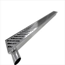 Ralo Linear Para Area Externa Inox Escovado 80cm Grelha Drenagem Resistente Ralo Linear Para Area Externa Inox Escovado 80cm Grelha Drenagem Resistente