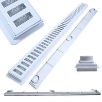 Ralo Linear para Banheiro Apartamento Alumínio Branco 70cm x 5cm Cocho Raso Ralo Linear para Banheiro Apartamento Alumínio Branco 70cm x 5cm Cocho Raso