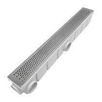 Ralo Linear Quintal Varanda 6x50 Bolinha Cocho Branco