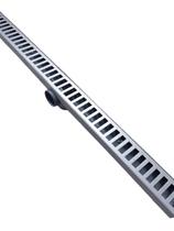 Ralo Linear Sifonado 5x70cm Com Grelha Em Alumínio Para Banheiros