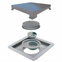 Ralo Linear Square 15x15 C/ Tampa Inox