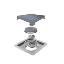 Ralo Linear Square Tampa Inox 15X15cm Elleve