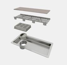 Ralo Linear Tiny Base Inox Tampa Oculta 25 Cm REF. 1801 ELLEVE