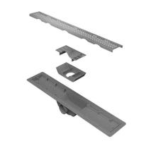 Ralo linear versata base pvc 60x8 cm tampa inox perfurada Ralo linear versata base pvc 60x8 cm tampa inox perfurada