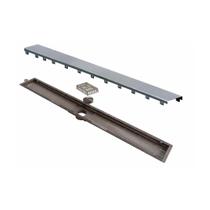 Ralo linear versatile saida central inox escovado 75 cm