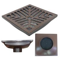 Ralo Marrom 20x20 Aluminio Concavo Saída 4 Polegadas com Dupla Tela Anti Insetos