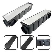 Ralo Modelo 10x50 Grelha Em Inox - Tela E Coletora Preta